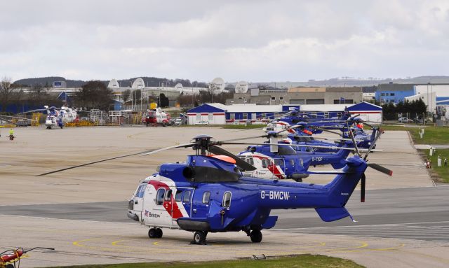 TUSAS Cougar (G-BLXR) - Bristow Helicopters AS-332L Super Puma G-BLXR in Aberdeen Dyce Airport