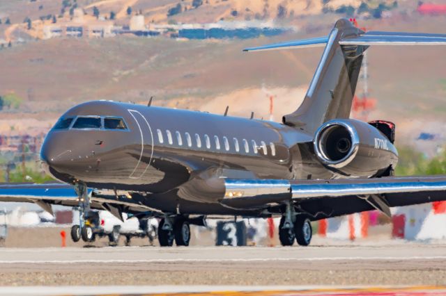 Bombardier Global Express (N711MC) - Bombardier Global Express landing at Reno.