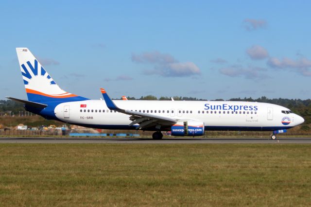 Boeing 737-800 (TC-SRB) - Landing on rwy 07 on 16-Sep-24 operating flight SXS530 from LTAI.