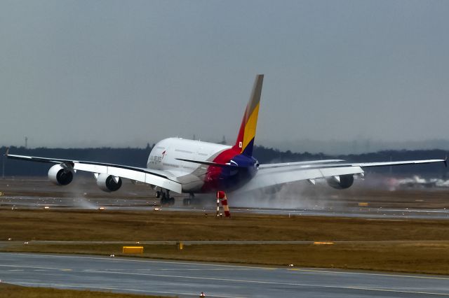 Airbus A380-800 (HL7641) - First touch down in Frankfurt 2017-03-05