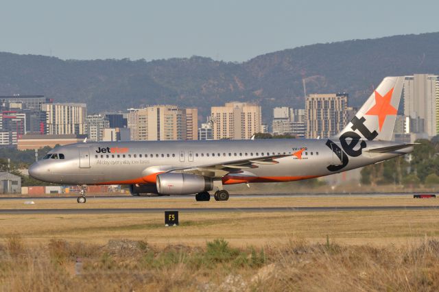 Airbus A320 (VH-VQR) - On taxiway Foxtrot 4 after landing runway 23, 13 Jan 2020