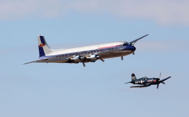 Douglas DC-6 (OE-LDM) - Red Bull DC6B and F4U at Athens Flying Week 2019