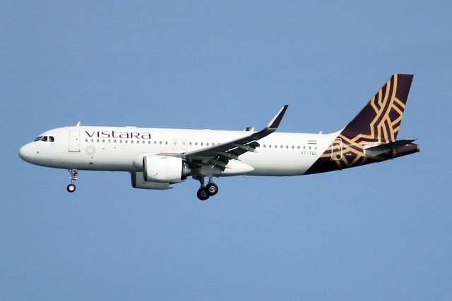 Airbus A320neo (VT-TQL) - On short finals for rwy 36 on 7-Jan-24 operating flight VTI273 from VIDP.