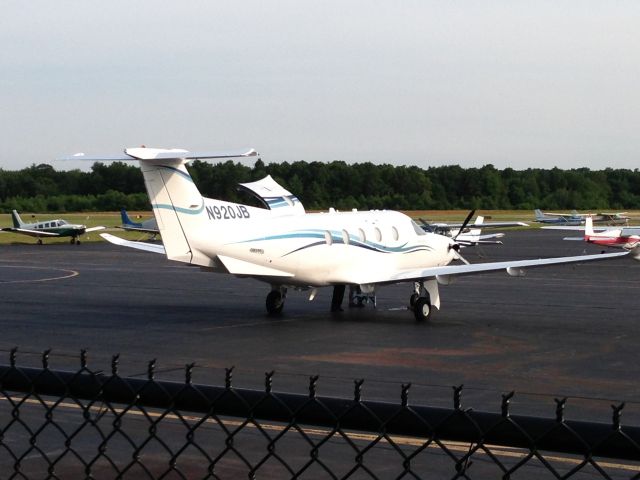 Pilatus PC-12 (N920JB) - This is Jimmy Buffett's Pilatus on the ramp at 1B9. Jimmy Buffett flew to Mansfield, Ma for his concert at the Comcast Center. He also had a professional pilot in the right seat. June 2013