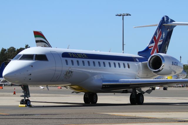 Bombardier Global Express (M-ATAR) - Member of Parliament Clive ( "who ate all my pies?") Palmers private set of wings.br /He needs a big plane to get his big frame and ego on board as well as his millions of $$$