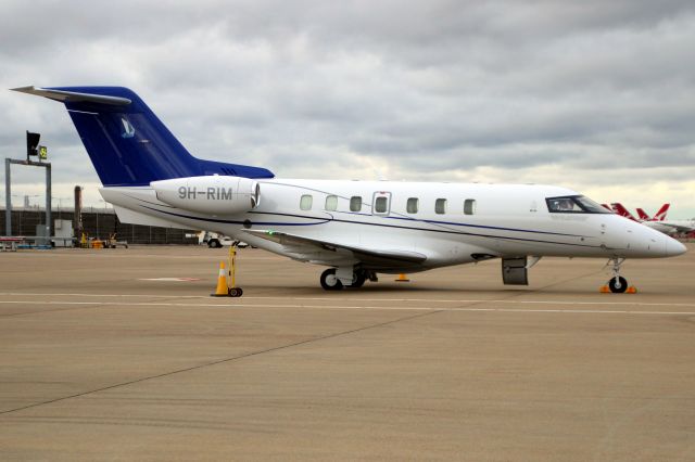 Pilatus PC-24 (9H-RIM) - Albinati Aeronautics Pilatus PC-24 parked on Stand 455 on 17-Feb-23 prior to departure for LSZB as ULC22.