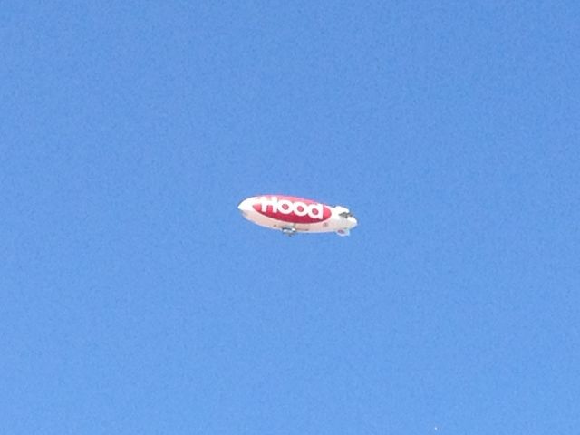 — — - Hood blimp over KOWD