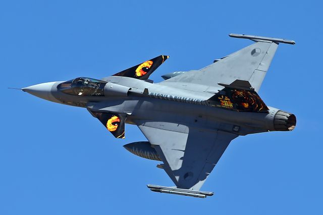 — — - SAAB Gripen, Czech AF at Zaragoza AB, Spain