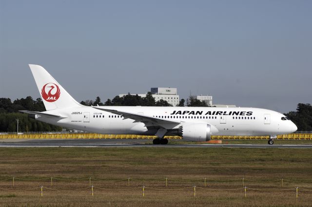 Boeing 787-8 (JA825J) - Departure at Narita Intl Airport R/W16R on 2012/11/04