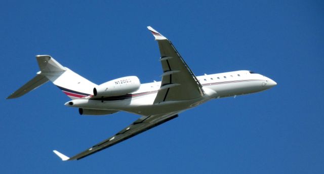 Bombardier Global 5000 (N120QS) - Shortly after departure is this 2022 Bombardier Global 5000 in the Spring of 2023.