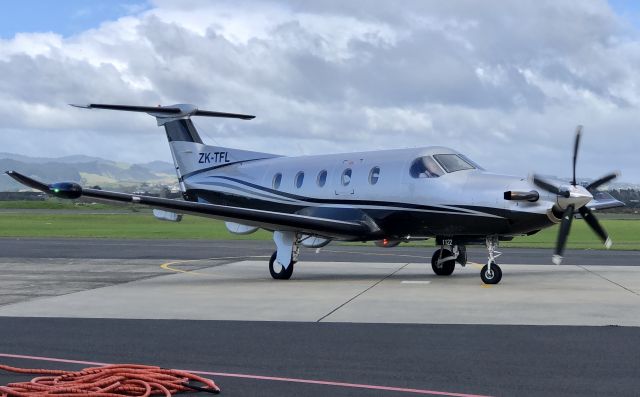 Pilatus PC-12 (ZK-TFL) - Landed empty into Tauranga After a flight from Christchurch 