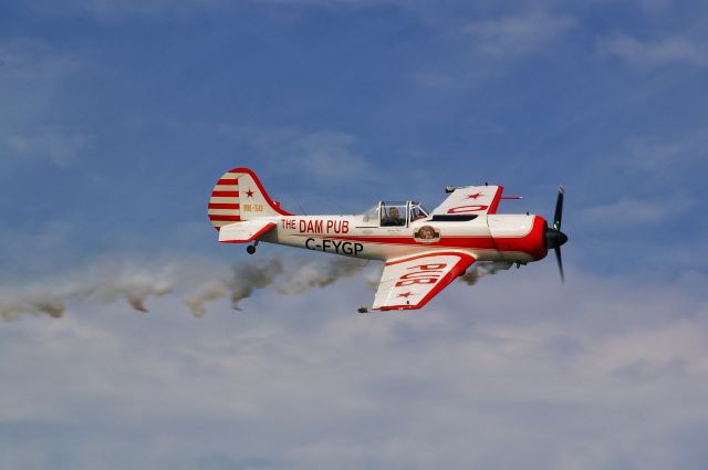 YAKOVLEV Yak-50 (C-FYGP) - Gord putting on a show for the crowd of the Aero Gatineau airshow in 2021. Gord is 79 years old and never fails to put on an amazing show!