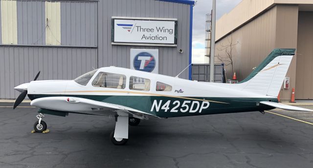 Piper Cherokee Arrow (N425DP) - On the ramp at Three Wing getting fuel