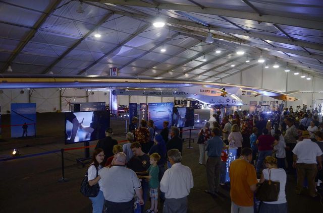 HB-SIA — - Solar-powered Solar Impulse visits Phoenix Sky Harbor on its cross-country tour.