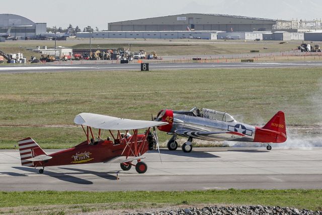 N7055D — - AT-6A Texan running a little rich heading for the runway. Sadly, this Texan was lost in 2016 with the tragic loss of two souls.