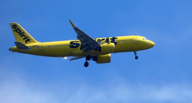 Airbus A320 (N910NK) - On final is this 2018 Spirit Airbus A320-271N NEO in the Spring of 2019.