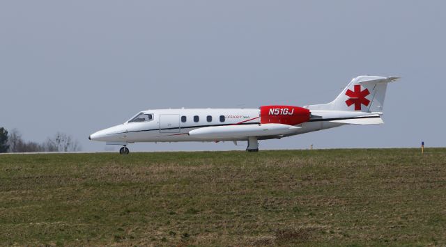 Learjet 35 (N51GJ) - GLOBAL JETCARE INC Lear 35 taxi's down taxiway Alpha toward runway 4 for departure to Brooksville, FL. USA.