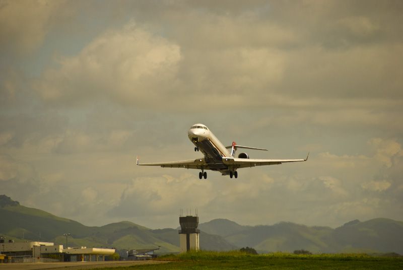 Canadair Regional Jet CRJ-200 — - Air Shuttle departs San Luis Obispo, Ca for Phoenix Sky Harbor.