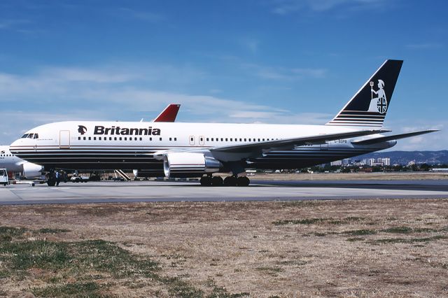 BOEING 767-200 (G-BOPB) - BRITANNIA AIRWAYS - BOEING 767-204/ER - REG : G-BOPB (CN 24239/243) - ADELAIDE INTERNATIONAL AIRPORT SA. AUSTRALIA - YPAD 9/12/1989