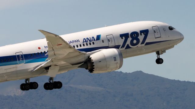 Boeing 787-8 (JA805A) - ANA 171 departs SJC to Tokyo Narita (NRT) on Weds. March 23rd, 2016