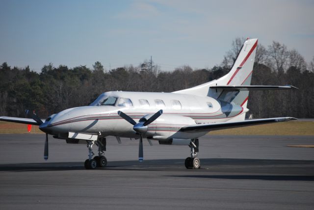 Swearingen Merlin 3 (N5441M) - WORLDWIDE AIRCRAFT SERVICES INC frosty morning on the ramp at KJQF - 12/11/14