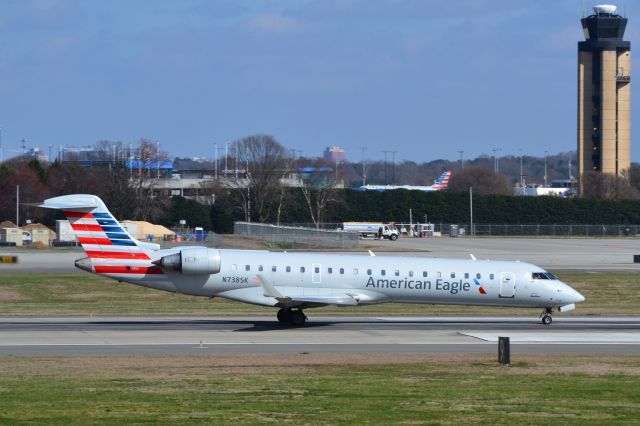 Canadair Regional Jet CRJ-700 (N738SK) - Takeoff roll runway 18C at KCLT - 3/2/19