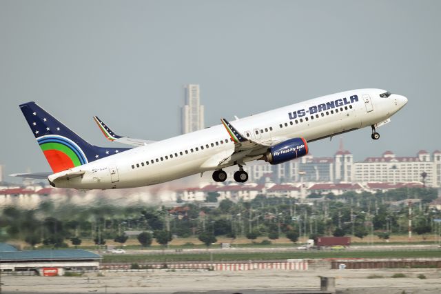Boeing 737-800 (S2-AJG) - 19th June, 2025:  Flight BS 218 taking off from runway 20L at Bangkok's Suvarnabhumi bound for Zia International Airport in Dhaka.