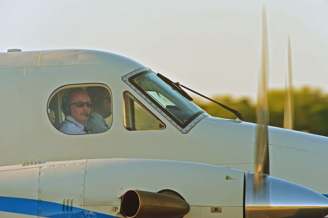 Beechcraft Super King Air 300 (N772HM) - Taxing for Evening takeoff Cape May County NJ