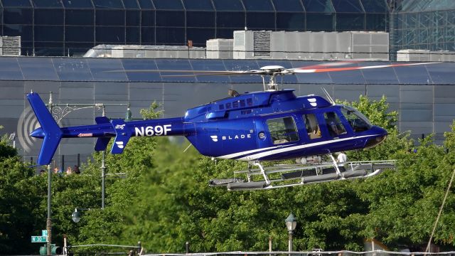 Bell 407 (N69F) - An ex news helicopter now flying with Blade doing tours.