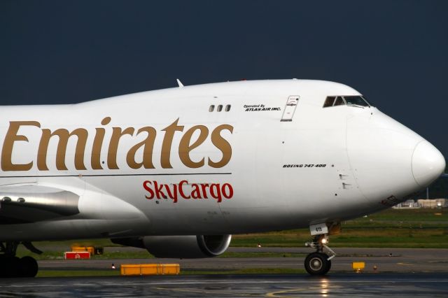 Boeing 747-400 (N415MC) - after thunderstorm