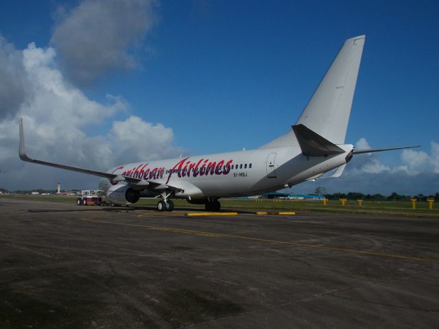 Boeing 737-800 (9Y-MBJ) - Now sporting CAL logo