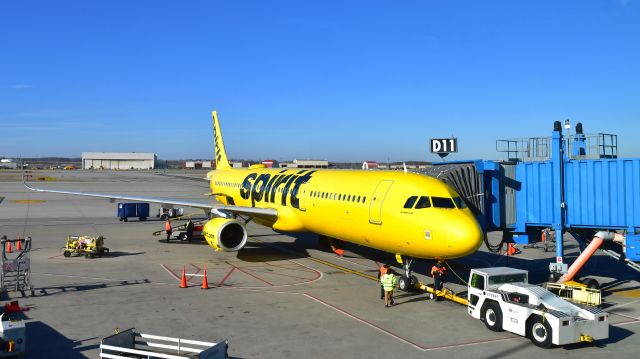 Airbus A321 (N661NK) - Spirit Airlines Airbus A321-231(WL) N661NK in Detroit 