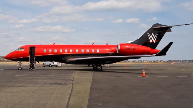 Bombardier Global 5000 (N247WE) - World Wrestling Entertainment Global Express @ KBOS Logan Airport on FlightAware.Com !