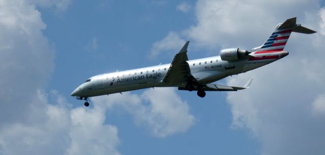 Canadair Regional Jet CRJ-700 (N514AE) - On short final is this 2003 American Airlines Eagle Canadair Regional Jet 701ER in the Summer of 2023.