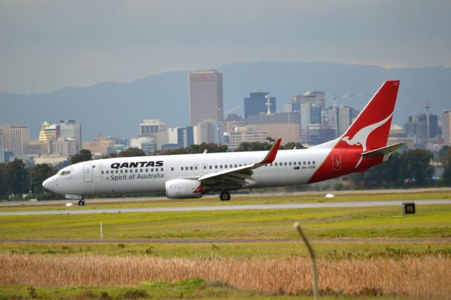 Boeing 737-800 (VH-VXR) - On taxi-way heading for Terminal 1, after landing on runway 23. Wednesday 4th July 2012.