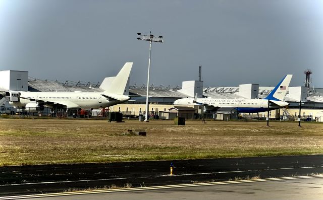 N90004 — - Surprised to see the C-32A and the elusive C-32B Gatekeeper while visiting Majors Field!