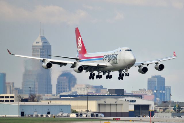 Boeing 747-400 (LX-TCV) - Short final for 23-L on 04-08-21. 