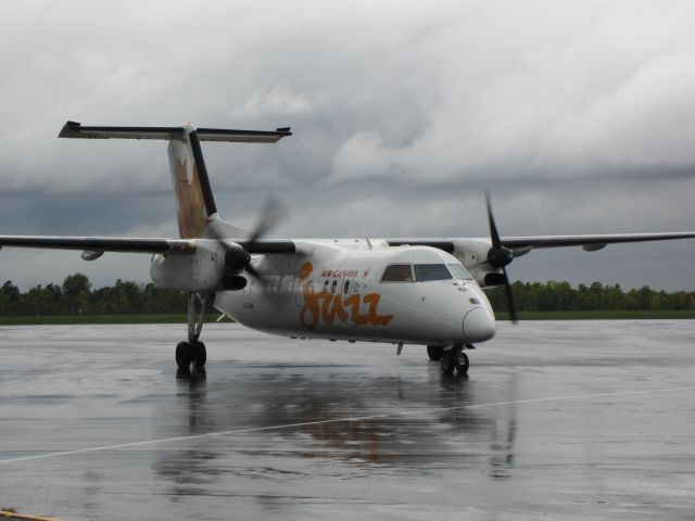 de Havilland Dash 8-100 (C-GJMI) - Dash 8 100 at Kingston Ontario on a cold and wet day in 2012