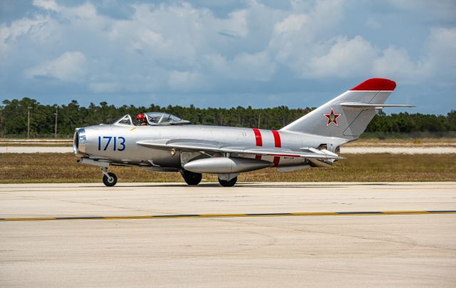 N1713P — - MIG-17F taxi back at Vero Beach Regional Airport 