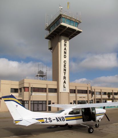 Cessna Centurion (ZS-AVB) - At Grand Central (Johannesburg), South Africa. The home base of ZS-AVB.