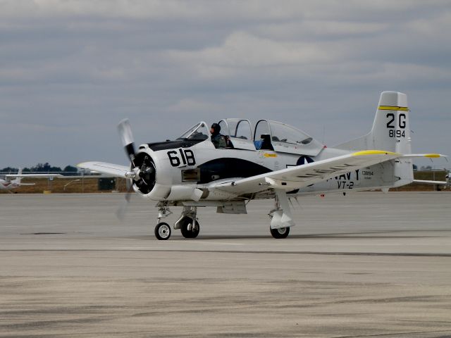 North American Trojan (N194RR) - She entered service in 1955 as BuNo 138194 with VT2... This pristine Trojan flies with Mentor Flight LLC, Cincinatti, OH visiting The Aviation Museum of Kentucky to pick up a 90 year old B-17 Pilot flying "Aluminum Overcast" (N5107N) to Blue Grass Airport for a visit to The Aviation Museum of Kentucky...