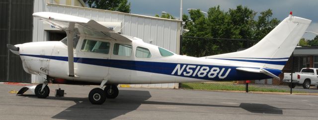 Cessna 206 Stationair (N5188U) - In for repair at Danville Regional Airport in Danville Va..7-14-08