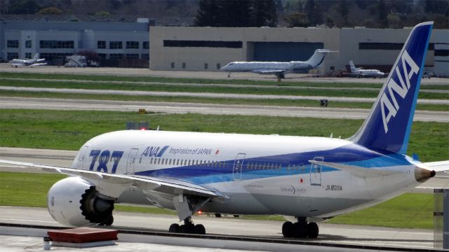 Boeing 787-8 (JA805A) - JA805A / Boeing 787-8 Dreamliner br /2015-02-28  NH171 San Jose (SJC)-->Tokyo (NRT) 11:57-->Estimated 15:09