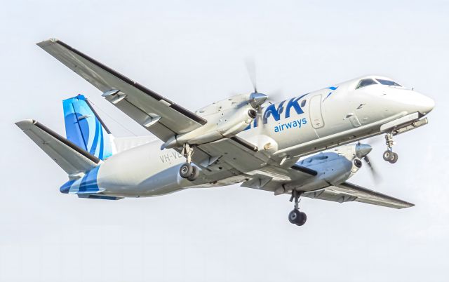 Saab 340 (VH-VEP) - VH-VEP arriving into Shellharbour's runway 26 after a flight up from Melbourne.