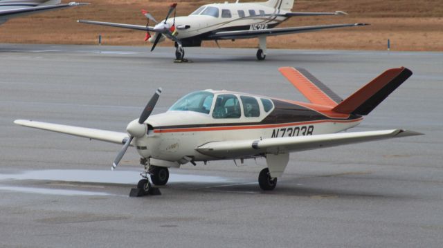 Beechcraft 35 Bonanza (N7303B) - Its always a joy to see these V-tail Bonanzas! This E35 would head out to Destin, FL a few hours later.