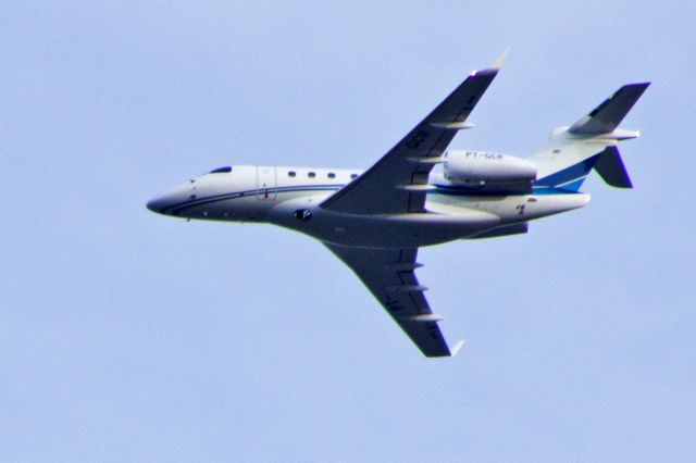 Embraer Legacy 450 (PT-GCR) - Subject aircraft, registered as a 2018 EMBRAER EMB545, photographed over Northern New Jersey at 1841HrsEDT, on 21-Apr-2018, likely enroute to Teterboro, (KTEB).