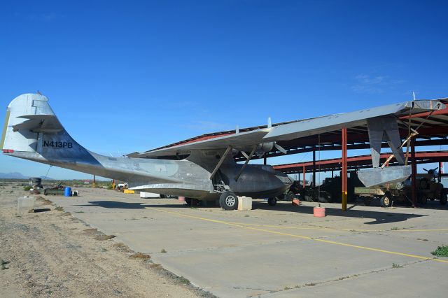 N413PB — - Canadian Vickers PBV-1A Canso N413PB has joined the Lauridsen Collection at Buckeye Municipal Airport. It is the Canadian eauivalent of the Consolidated PBY-5A Catalina.