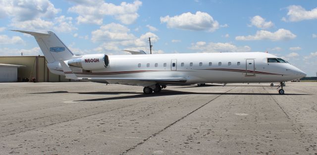 Canadair Regional Jet CRJ-200 (N60GH) - Stewart-Haas Racings Bombardier CL-600-2B19 CRJ-200ER on the ramp at Anniston Regional Airport, AL - April 28, 2018.