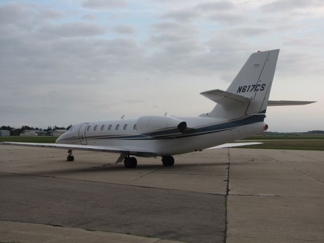 Cessna Citation Sovereign (N617CS) - overcast day on the Orion FBO ramp KOSH