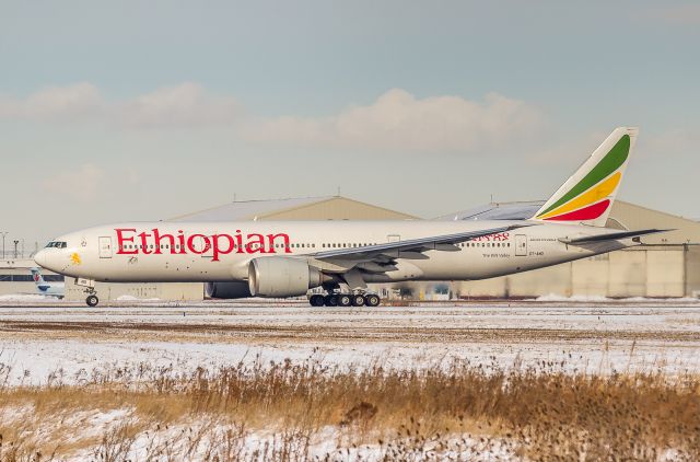 BOEING 777-200LR (ET-ANO) - ET503 on her take off roll on runway 23 bound for Bole Intl